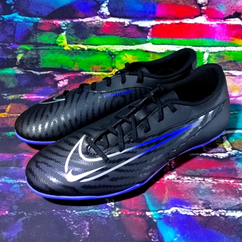 NEW Nike Phantom GX Club FG/MG Soccer Men Size 10 Cleats DD9483-040 Black Blue